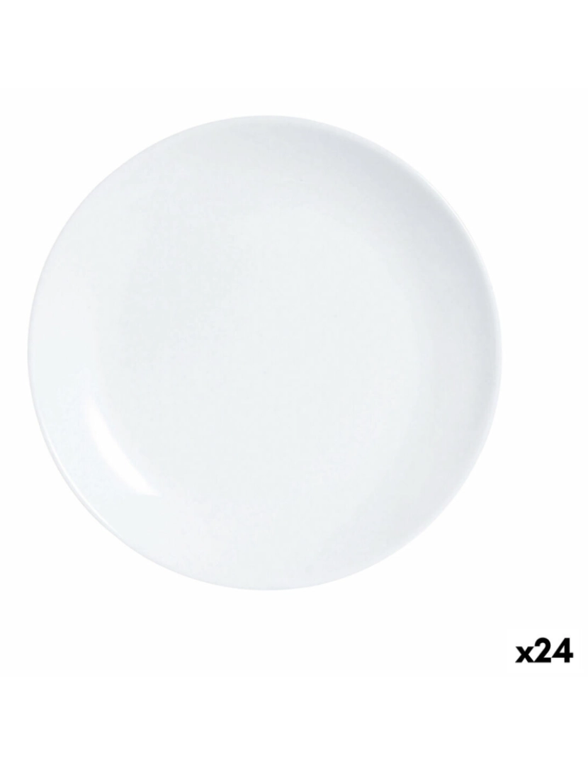 imagem de Prato de Sobremesa Luminarc Diwali Branco Vidro 19 cm (24 Unidades)1