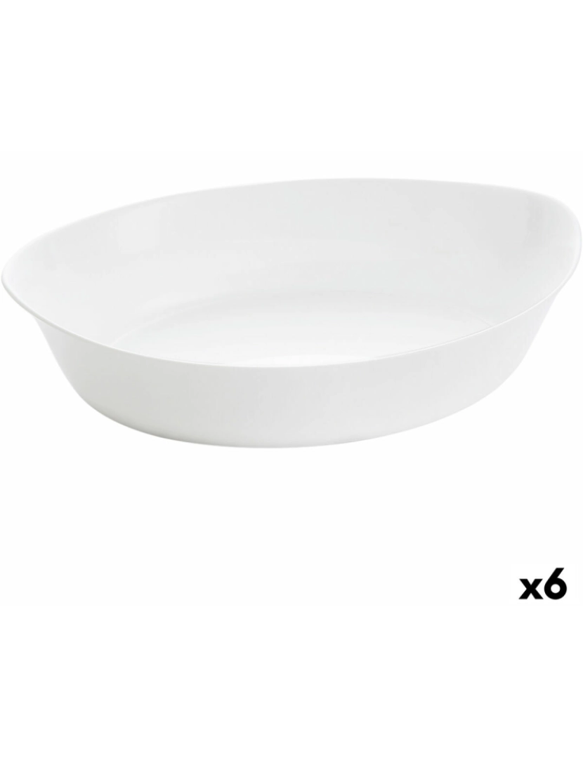 Luminarc - Recipiente de Cozinha Luminarc Smart Cuisine Oval 32 x 20 cm Branco Vidro (6 Unidades)