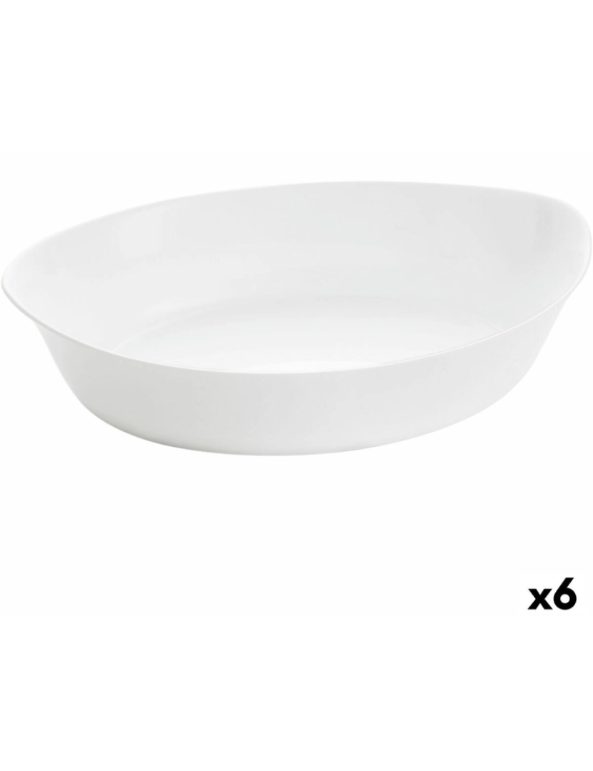 imagem de Recipiente de Cozinha Luminarc Smart Cuisine Oval 32 x 20 cm Branco Vidro (6 Unidades)1