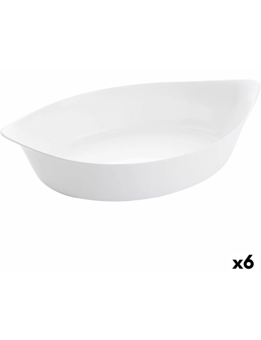 Luminarc - Recipiente de Cozinha Luminarc Smart Cuisine Oval Branco Vidro 6 Unidades 38 x 22 cm