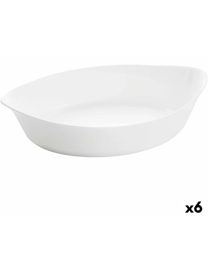 Luminarc - Recipiente de Cozinha Luminarc Smart Cuisine Oval Branco Vidro 28 x 17 cm (6 Unidades)