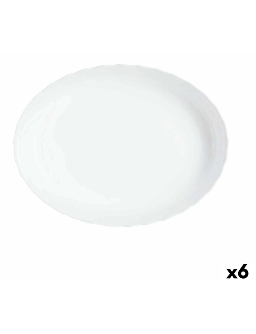 imagem de Recipiente de Cozinha Luminarc Trianon Oval Branco Vidro 31 x 24 cm (6 Unidades)1