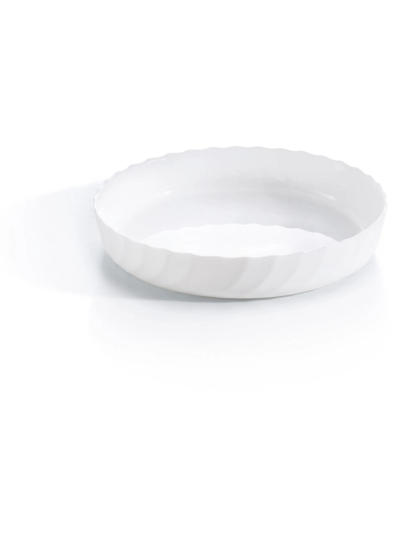 imagem de Recipiente de Cozinha Luminarc Trianon Oval Branco Vidro (Ø 26 cm) (6 Unidades)2