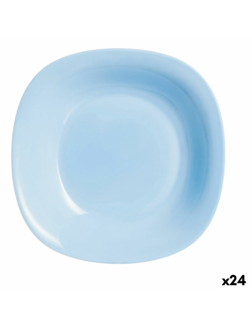 imagem de Prato Fundo Luminarc Carine Azul Vidro (Ø 21 cm) (24 Unidades)1