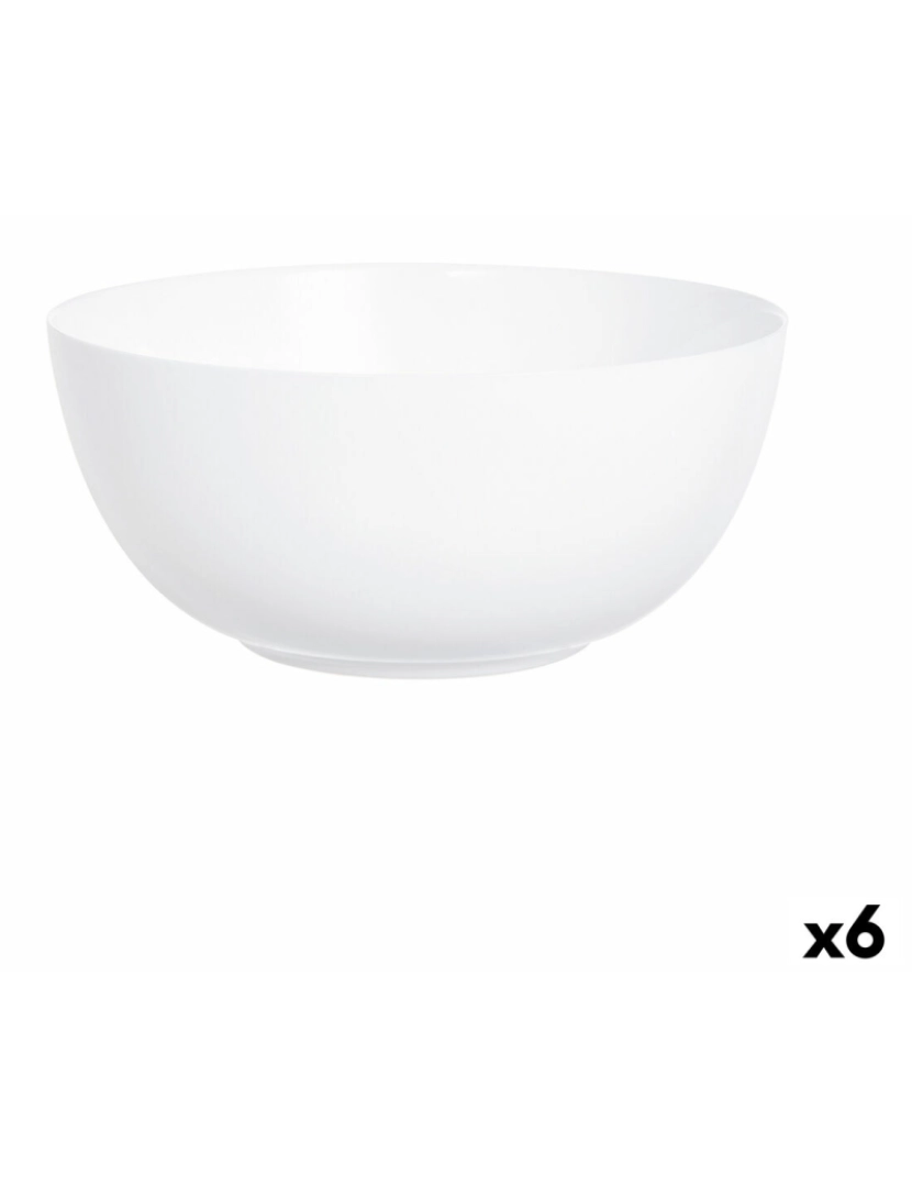 imagem de Saladeira Luminarc Diwali Branco Vidro (Ø 26 cm) (6 Unidades)1