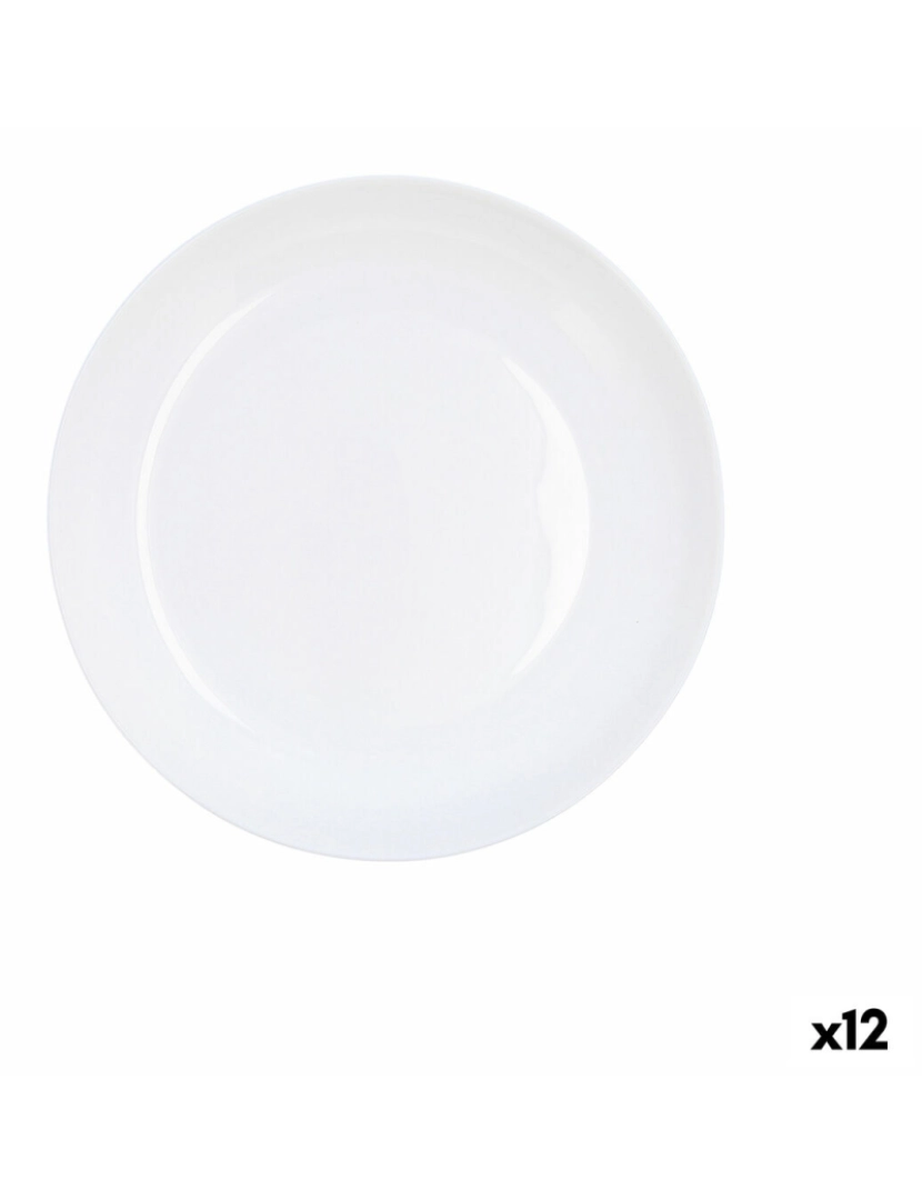 imagem de Prato de Jantar Luminarc Friends Time Branco Vidro Ø 21 cm (12 Unidades)1