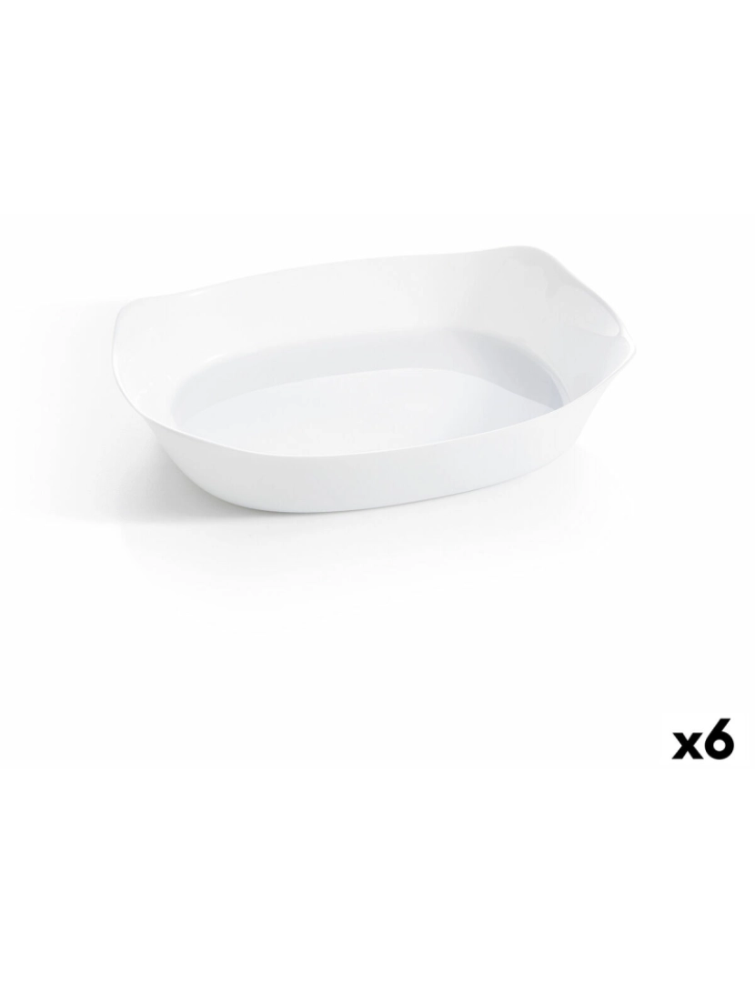 Luminarc - Recipiente de Cozinha Luminarc Smart Cuisine Retangular Branco Vidro 38 x 27 cm (6 Unidades)