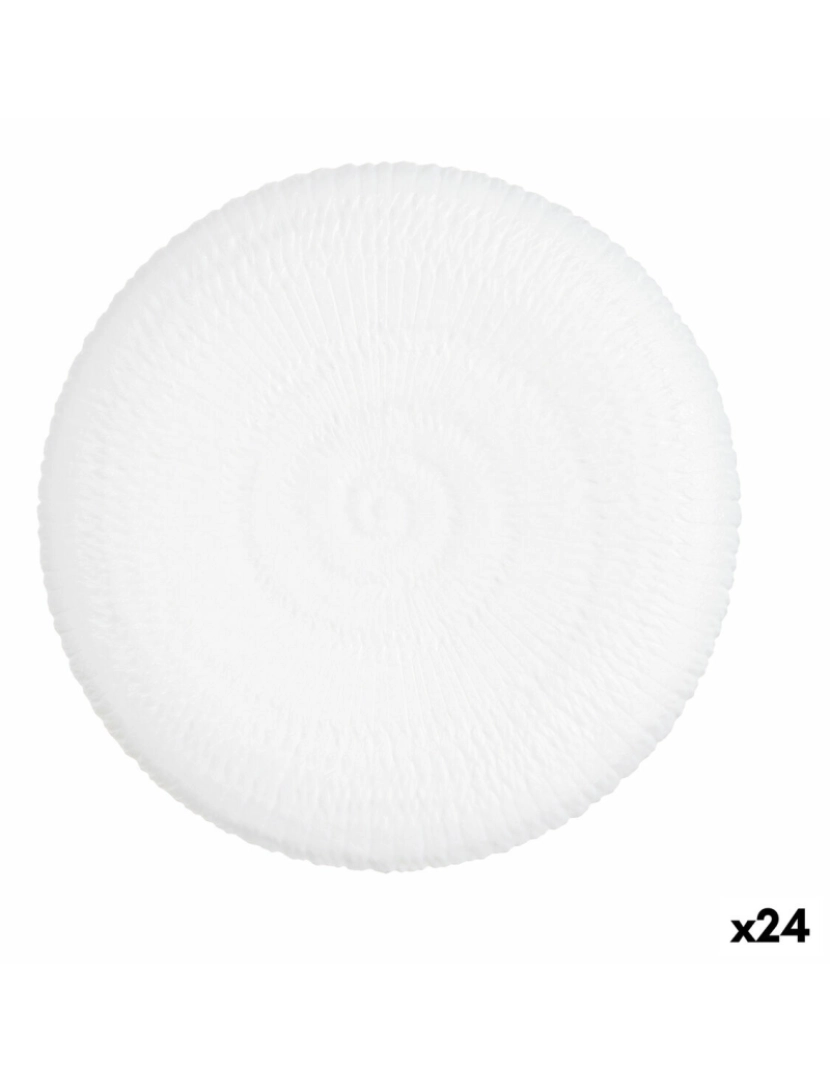 imagem de Prato de Jantar Luminarc Ammonite Branco Vidro Ø 26 cm (24 Unidades)1