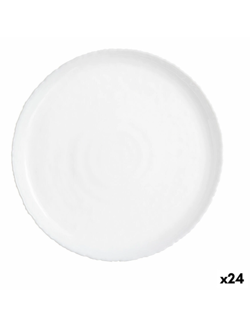 imagem de Prato de Sobremesa Luminarc Ammonite Branco Vidro (19 cm) (24 Unidades)1