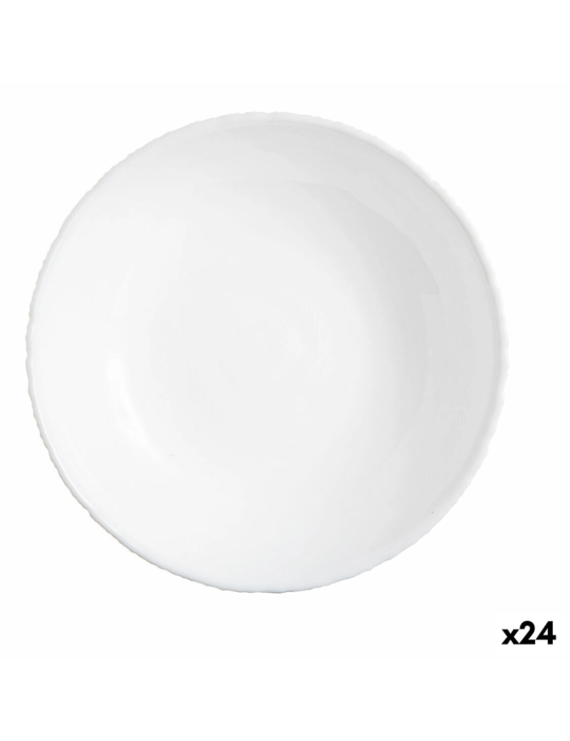 imagem de Prato Fundo Luminarc Ammonite Branco Vidro (Ø 21 cm) (24 Unidades)1