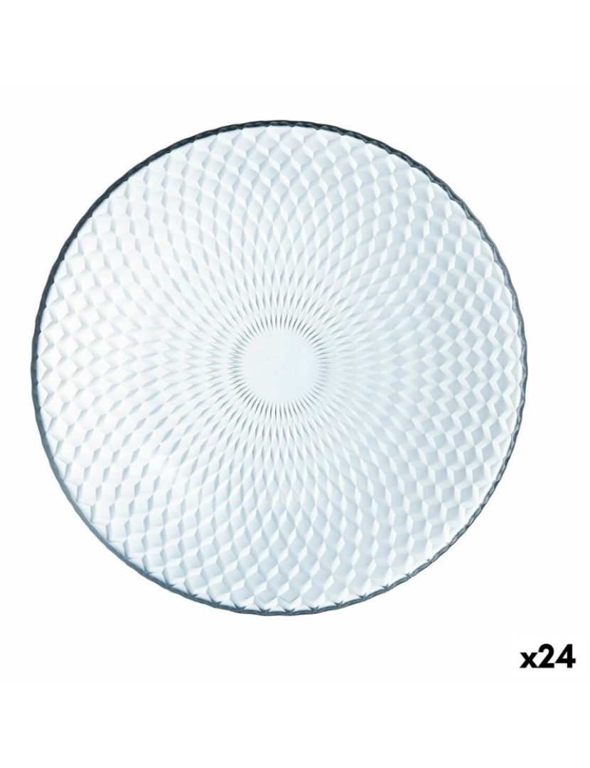 Luminarc - Prato de Sobremesa Luminarc Pampille Clear Transparente Vidro (19 cm) (24 Unidades)