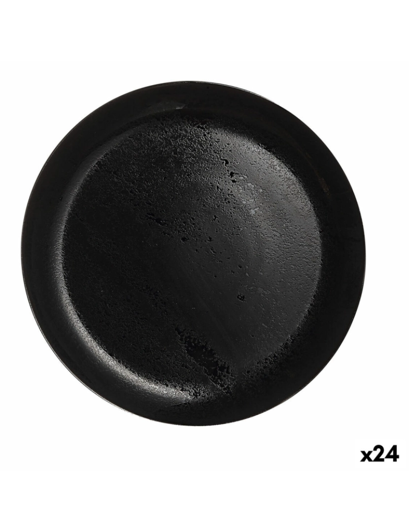 imagem de Prato de Jantar Luminarc Diana Black Preto Vidro 25 cm (24 Unidades)1