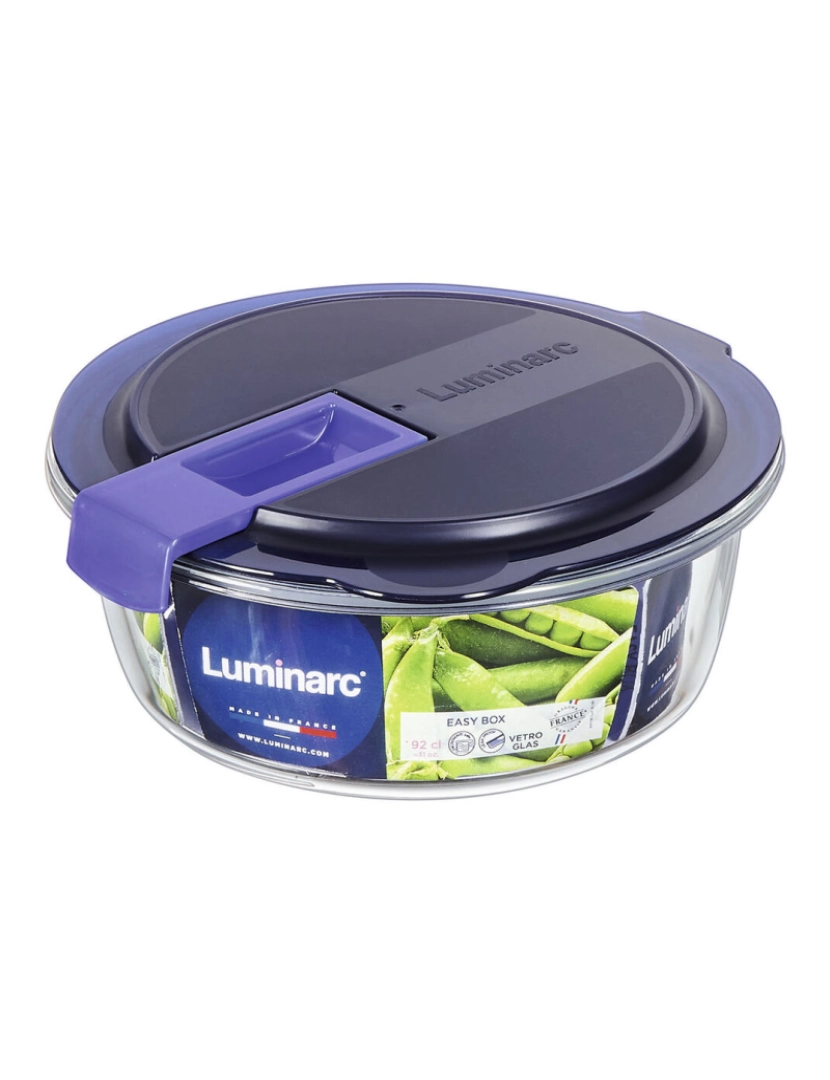 imagem de Lancheira Hermética Luminarc Easy Box Azul Vidro (920 ml) (6 Unidades)3