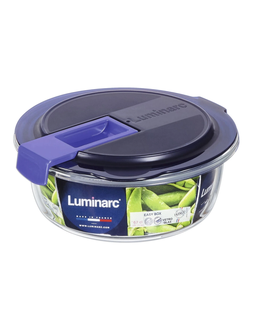 imagem de Lancheira Hermética Luminarc Easy Box Azul Vidro (6 Unidades) (670 ml)3