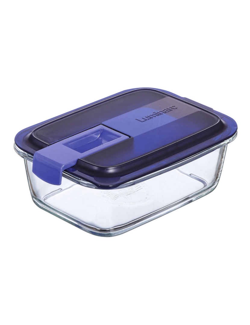 imagem de Lancheira Hermética Luminarc Easy Box Azul Vidro (6 Unidades) (820 ml)4