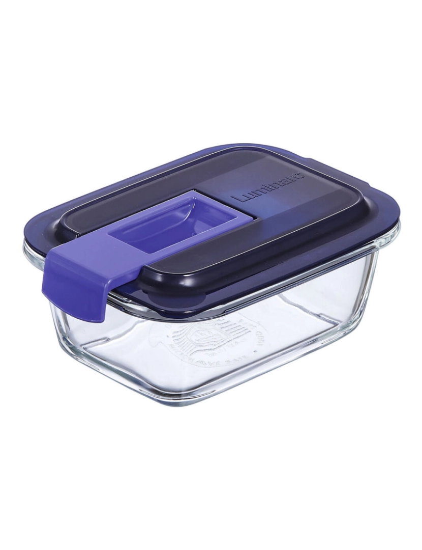 imagem de Lancheira Hermética Luminarc Easy Box Azul Vidro (380 ml) (6 Unidades)4