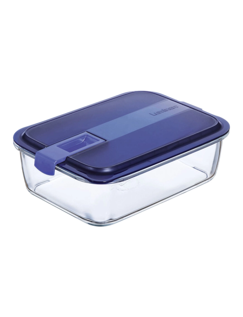 imagem de Lancheira Hermética Luminarc Easy Box Azul Vidro (6 Unidades) (1,97 l)4