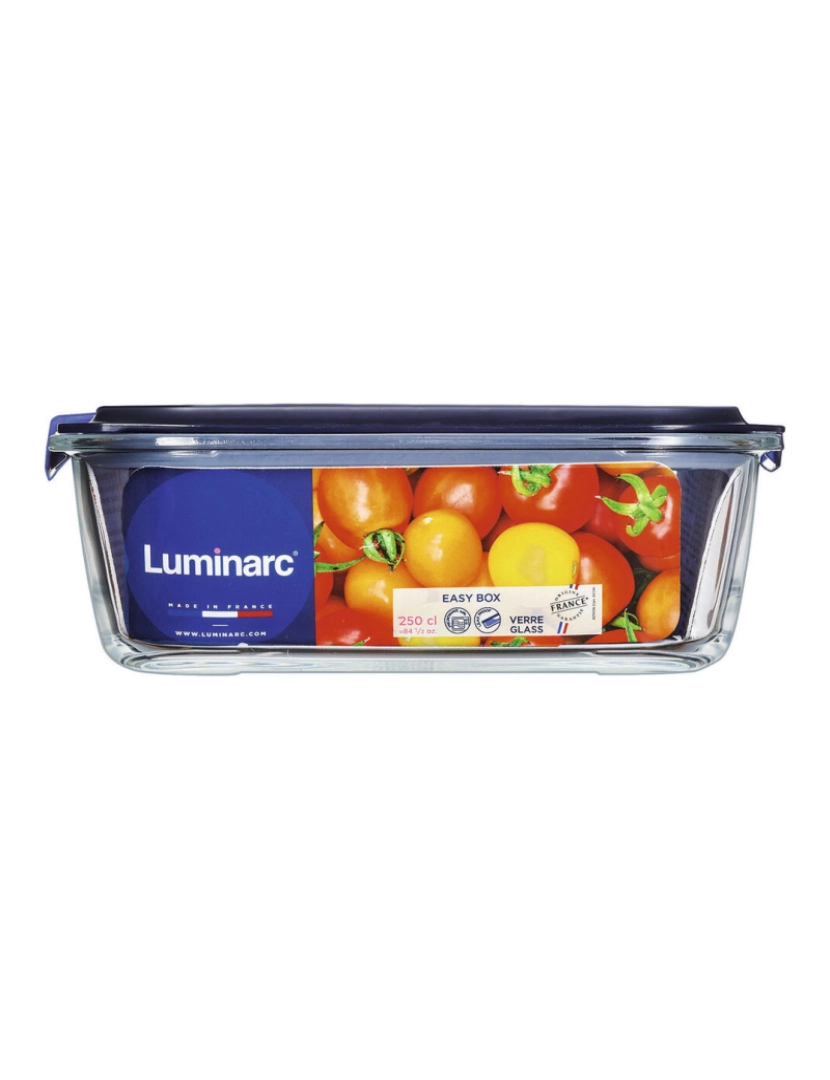 imagem de Lancheira Hermética Luminarc Easy Box Azul 2,5 L Vidro (6 Unidades)4