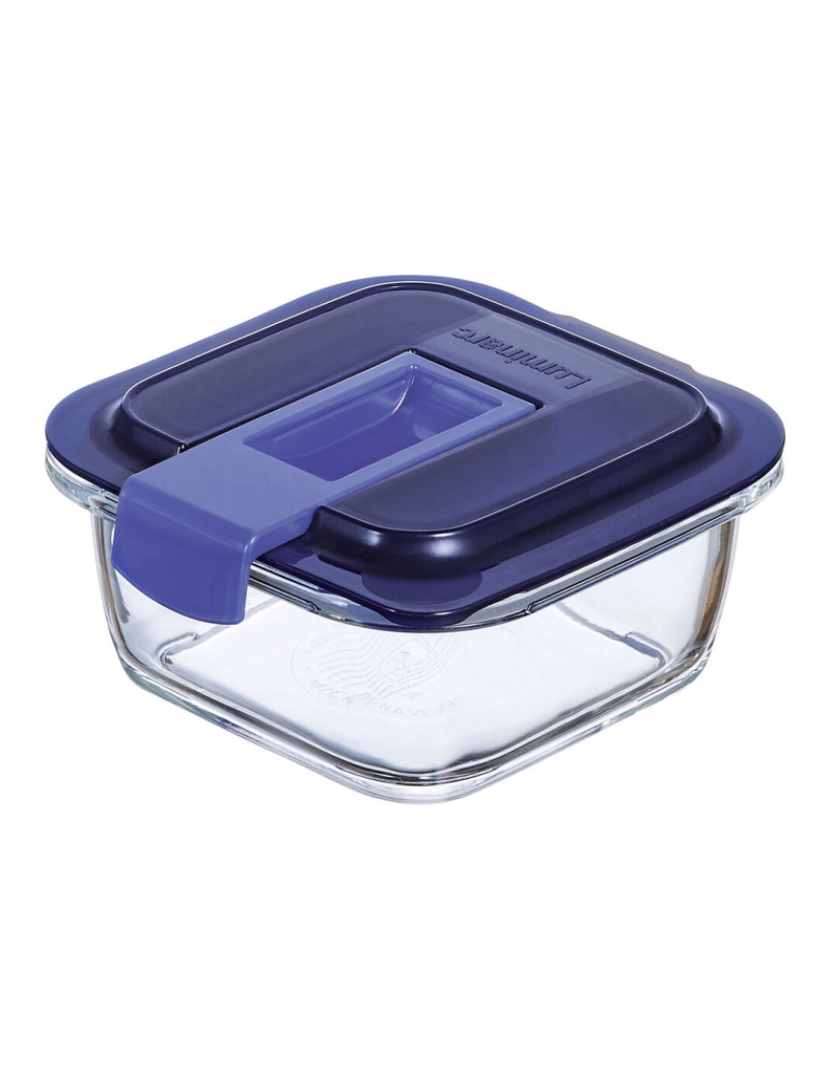 imagem de Lancheira Hermética Luminarc Easy Box Azul Vidro (380 ml) (6 Unidades)3