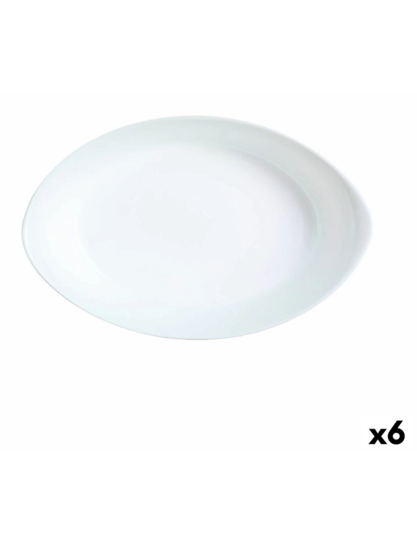 Luminarc - Recipiente de Cozinha Luminarc Smart Cuisine Oval Branco Vidro 21 x 13 cm (6 Unidades)