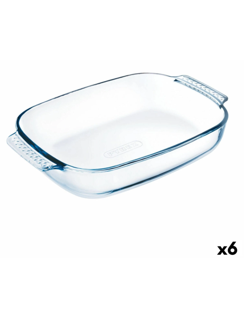 Pyrex - Recipiente de Cozinha Pyrex Classic Retangular Transparente Vidro 35 x 23 cm (6 Unidades)