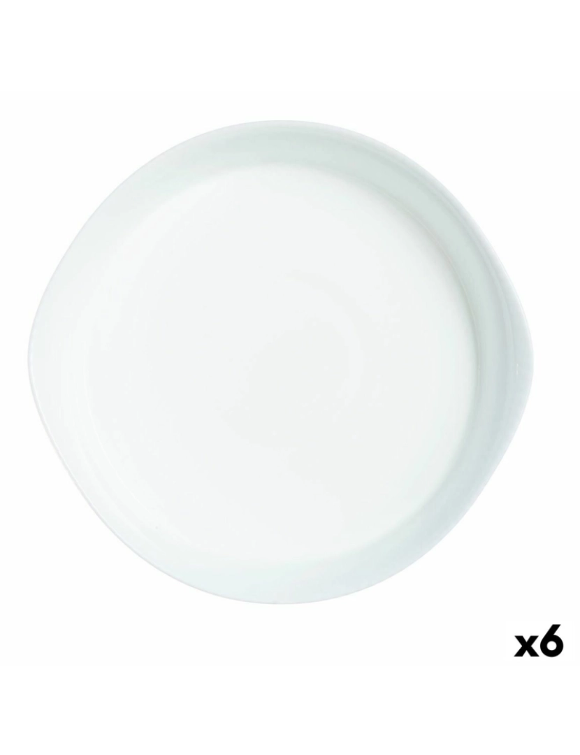 Luminarc - Recipiente de Cozinha Luminarc Smart Cuisine Redonda Branco Vidro Ø 28 cm (6 Unidades)