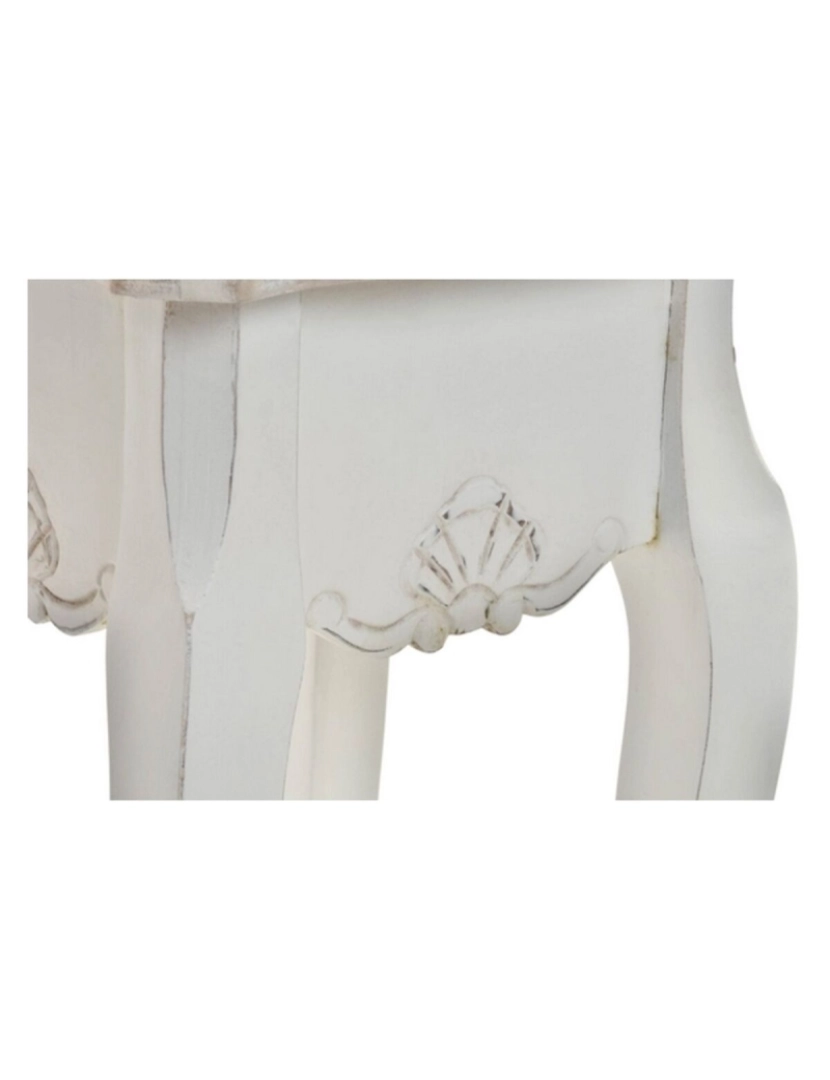 imagem de Mesa de apoio DKD Home Decor Versalles Abeto Madeira Branco 35 x 35 x 80 cm2