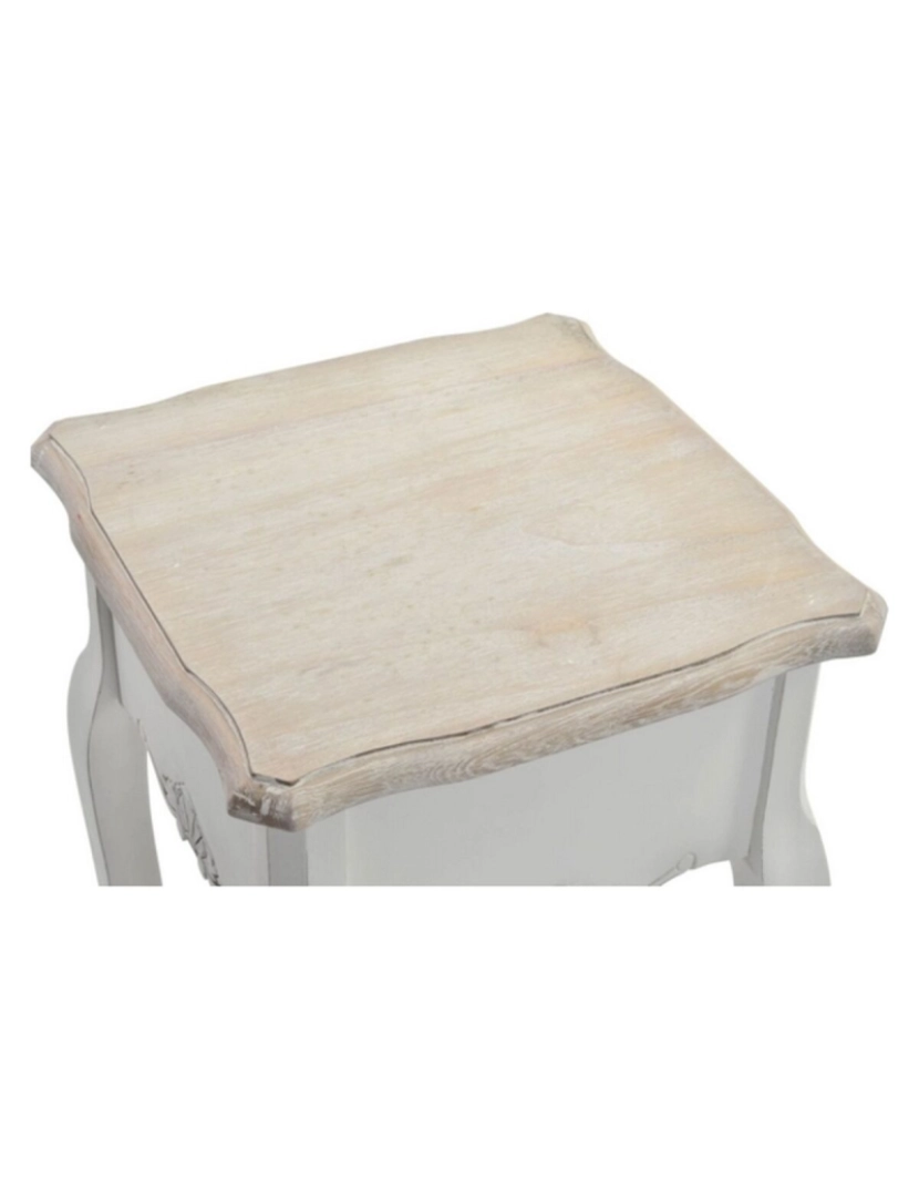 imagem de Mesa de apoio DKD Home Decor Versalles Abeto Madeira Branco 35 x 35 x 80 cm4