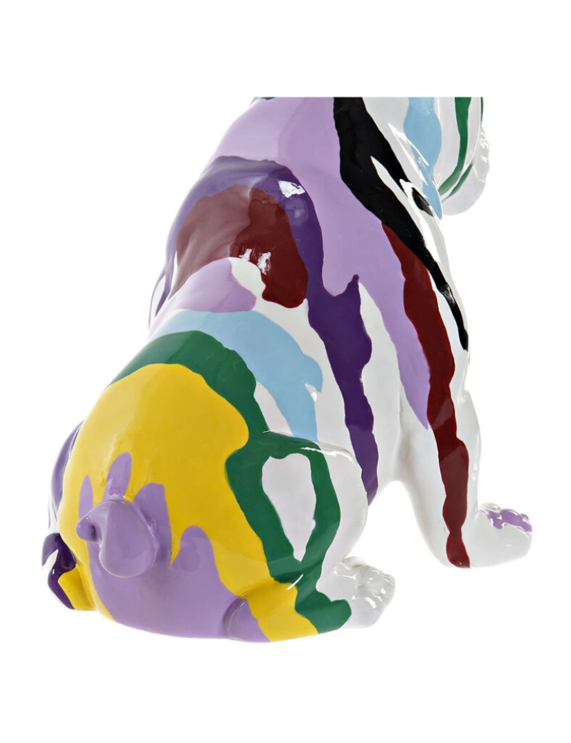 imagem de Figura Decorativa DKD Home Decor Multicolor Cão Lacado 20 x 12,5 x 17,5 cm (2 Unidades)3
