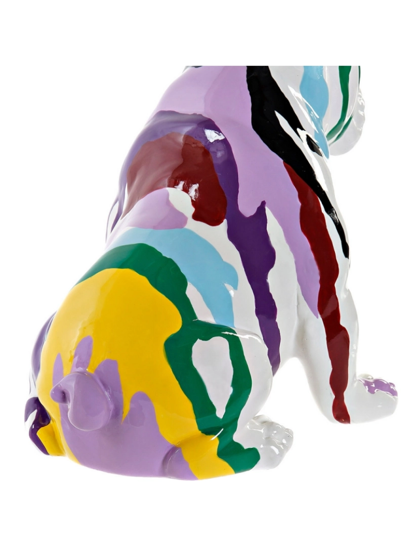 imagem de Figura Decorativa DKD Home Decor Multicolor Cão Lacado 20 x 12,5 x 17,5 cm (2 Unidades)5