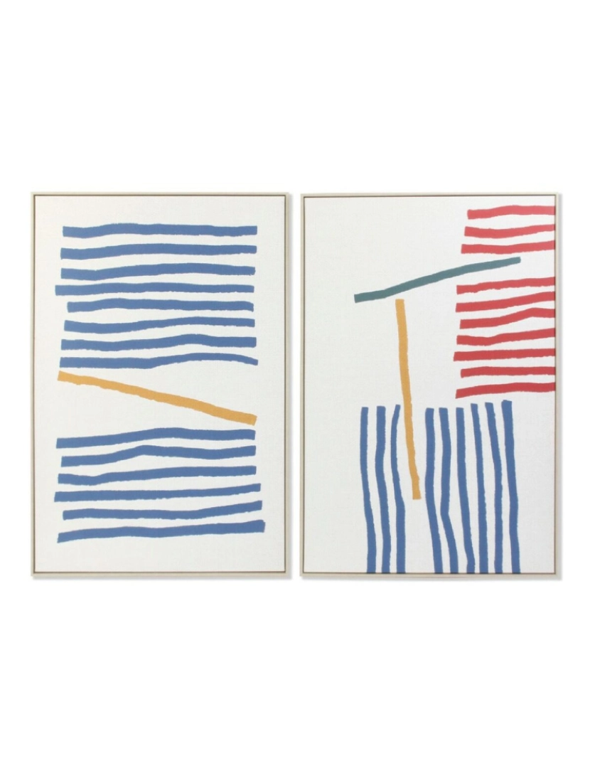 DKD Home Decor - Pintura DKD Home Decor Abstrato 83 x 4,5 x 123 cm Escandinavo (2 Unidades)