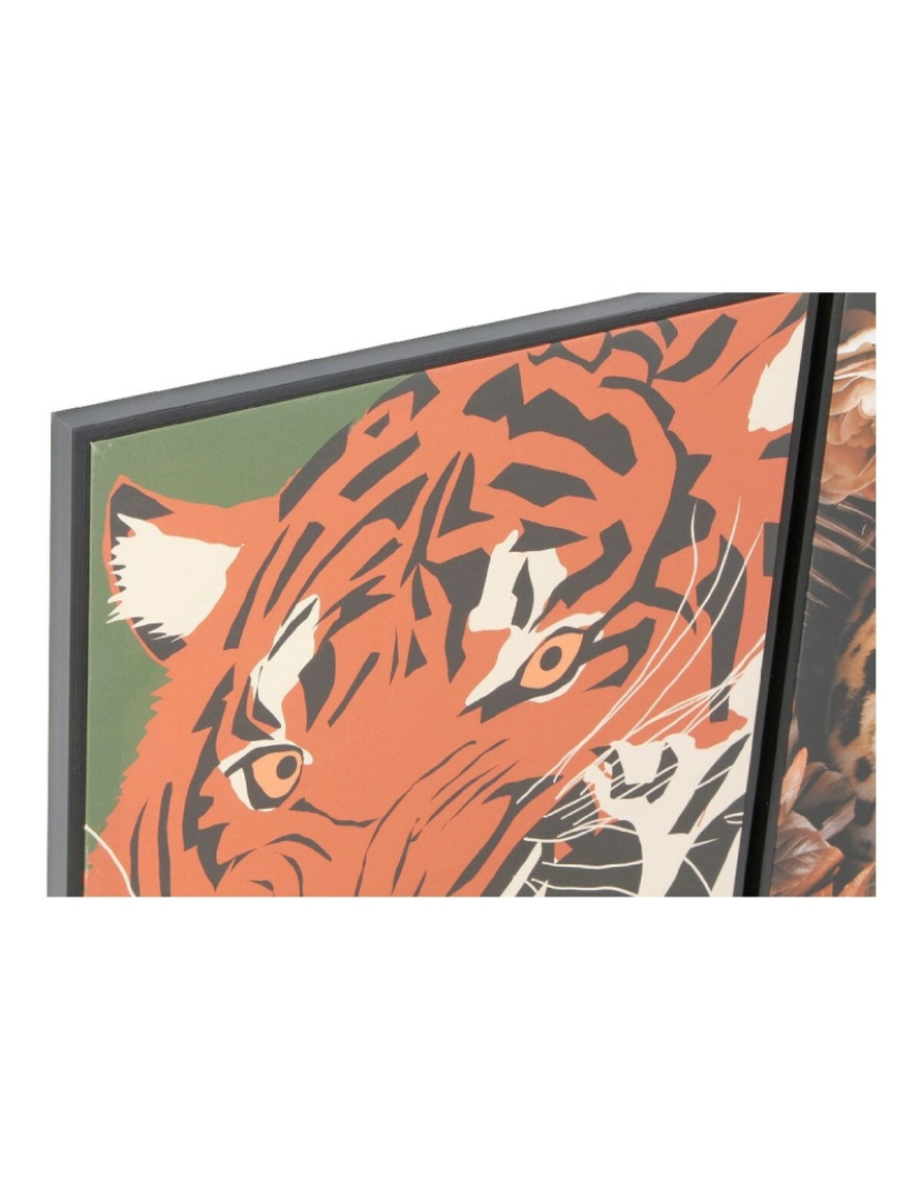 imagem de Pintura DKD Home Decor 52 x 2,7 x 72 cm Tigre Moderno (2 Unidades)2