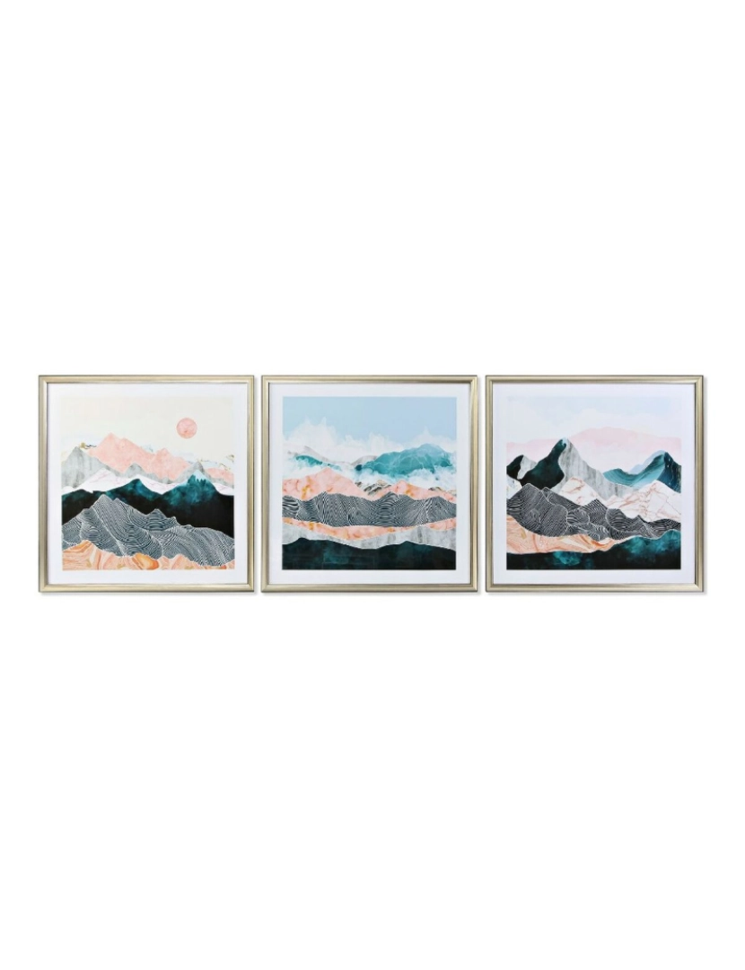 imagem de Pintura DKD Home Decor Oriental Montanha 70 x 4 x 70 cm (3 Peças)1