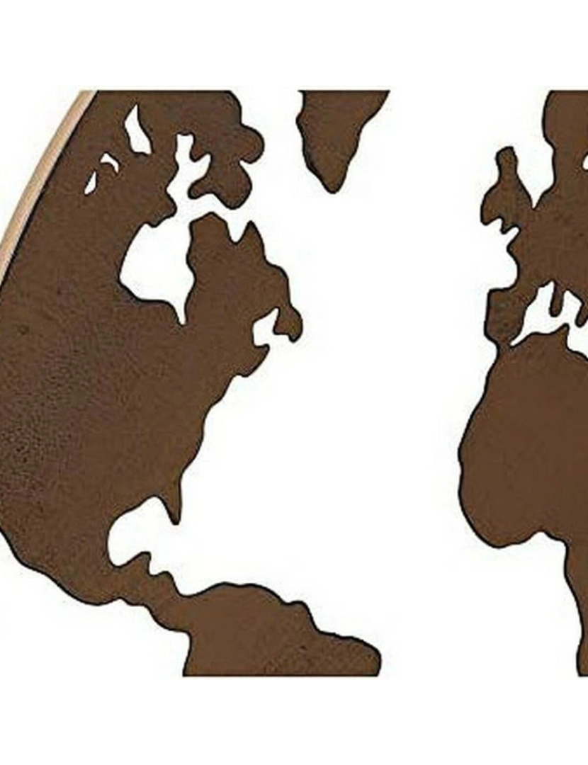 imagem de Figura Decorativa DKD Home Decor Mapa do Mundo Preto Cobre Branco 40 x 1 x 40 cm (3 Peças)2