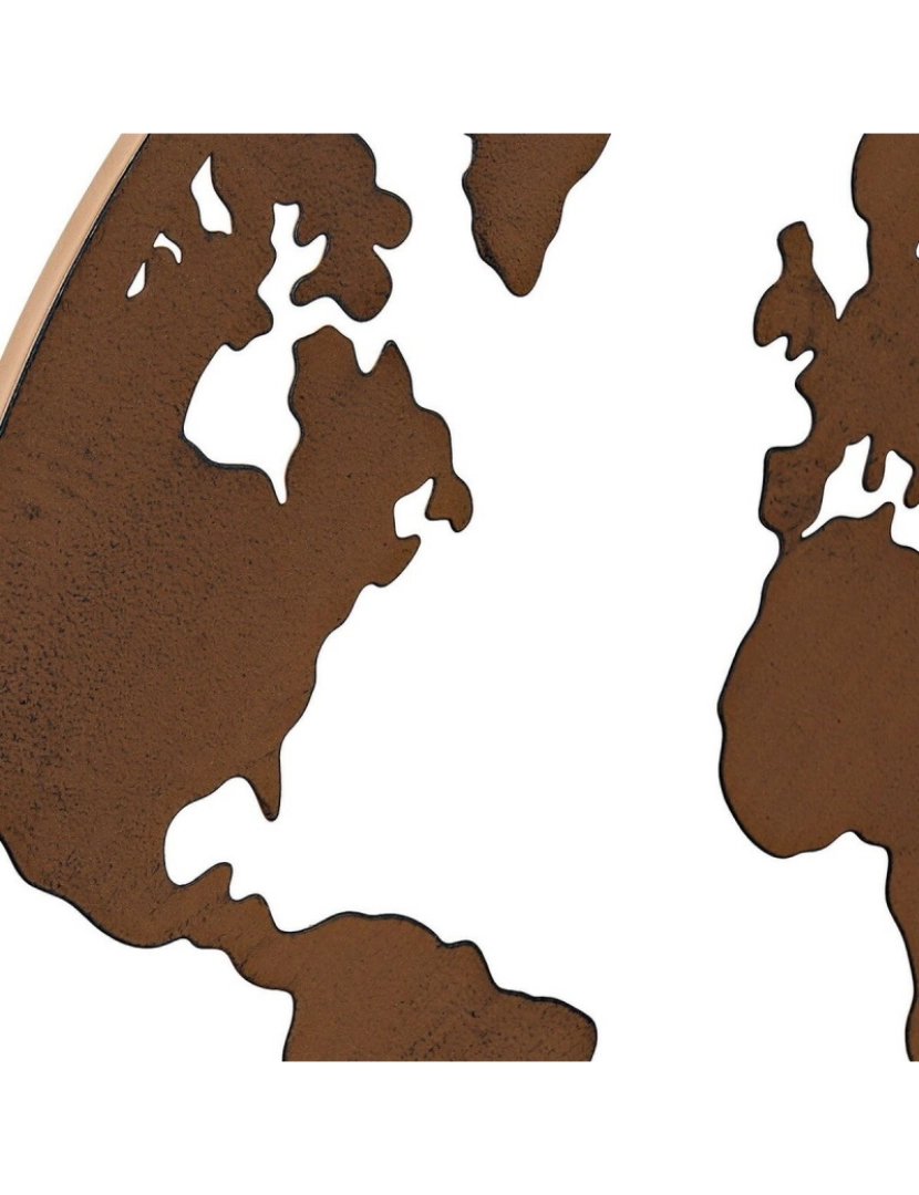 imagem de Figura Decorativa DKD Home Decor Mapa do Mundo Preto Cobre Branco 40 x 1 x 40 cm (3 Peças)4