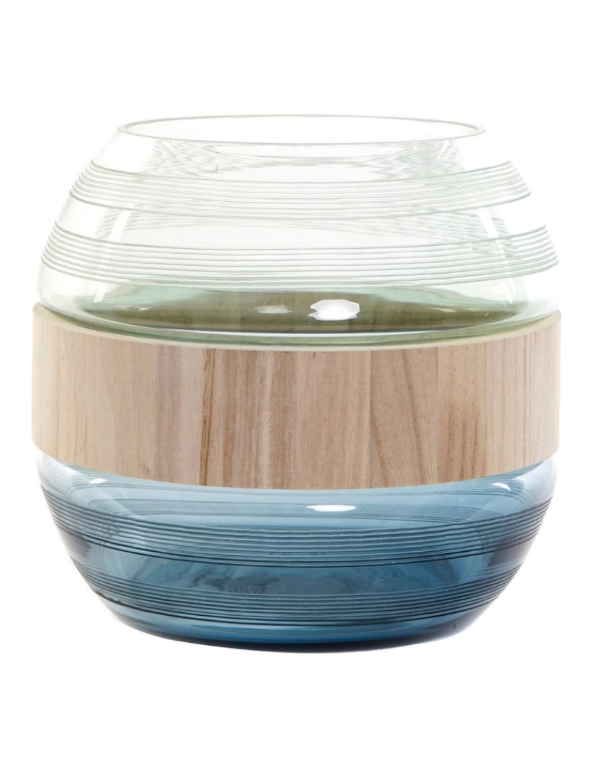 imagem de Vaso DKD Home Decor Azul Menta Madeira Cristal Moderno (25 x 25 x 22 cm)1