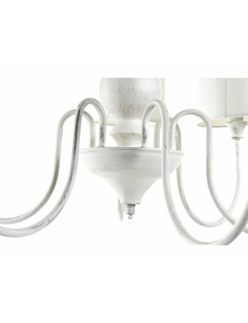 imagem de Candeeiro de teto DKD Home Decor Branco Metal Plástico 25 W Shabby Chic 220 V 66 x 66 x 44 cm3