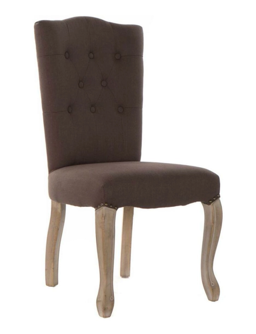 DKD Home Decor - Cadeira DKD Home Decor Linho Madeira da borracha (52 x 49 x 101 cm)