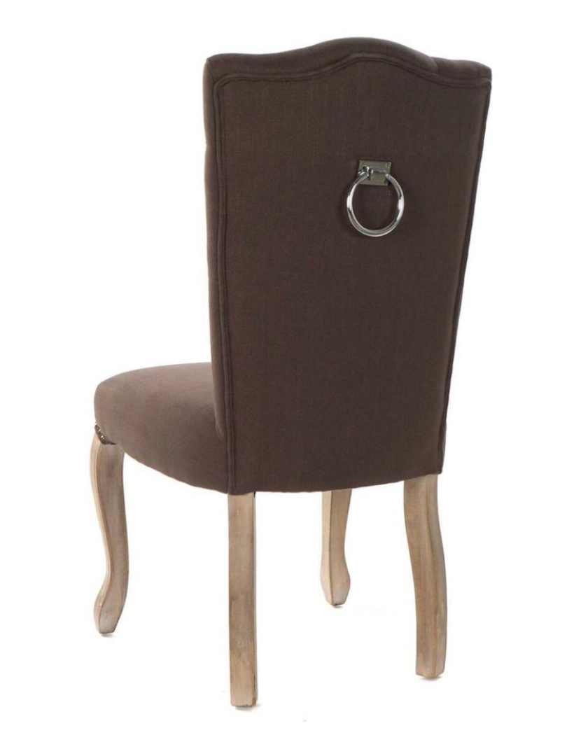 imagem de Cadeira DKD Home Decor Linho Madeira da borracha (52 x 49 x 101 cm)4