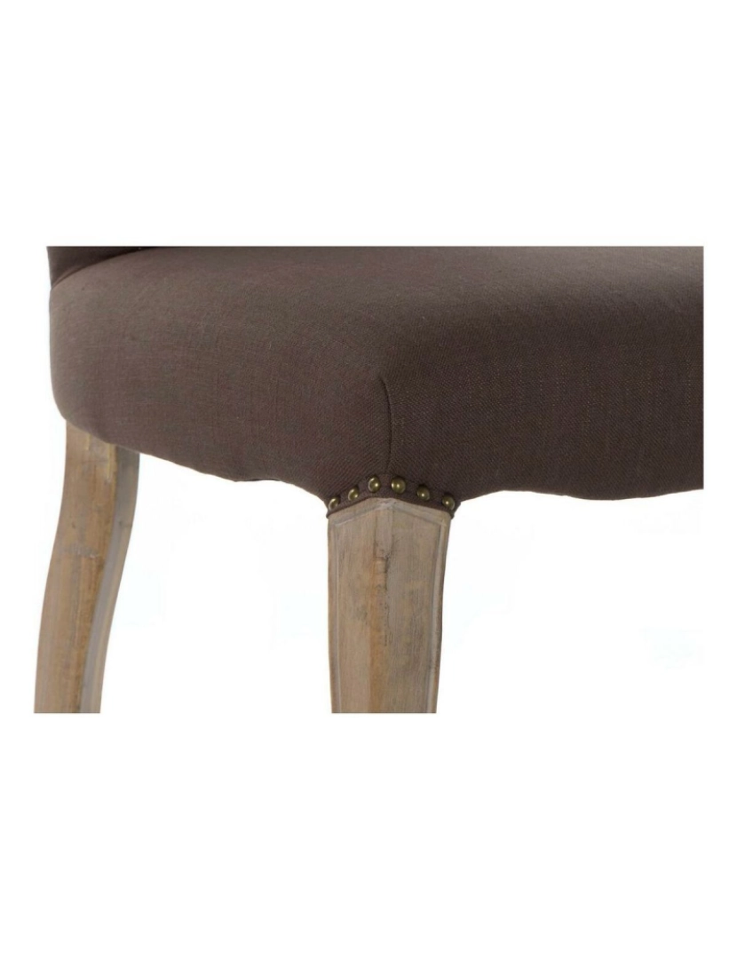 imagem de Cadeira DKD Home Decor Linho Madeira da borracha (52 x 49 x 101 cm)5