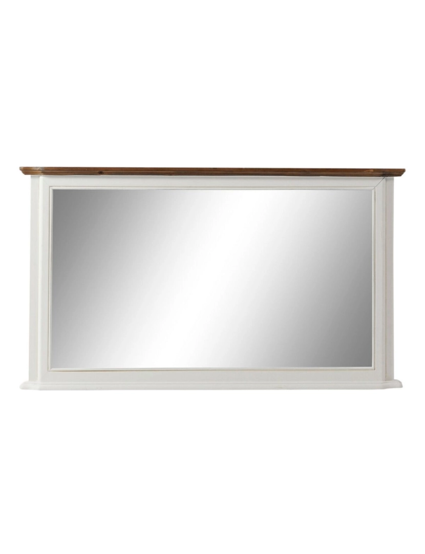 DKD Home Decor - Espelho de parede DKD Home Decor 115 x 6 x 66 cm Cristal Castanho Branco Romântico
