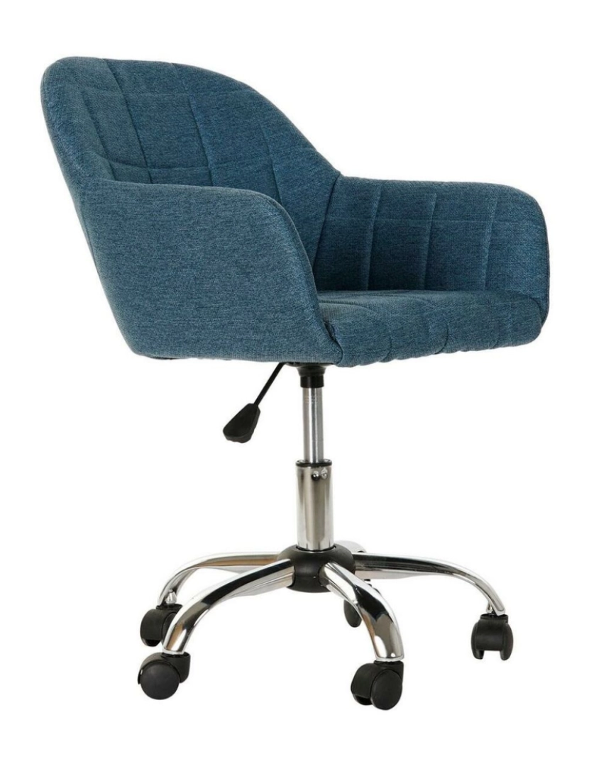 DKD Home Decor - Cadeira DKD Home Decor 8424001795680 52 x 60 x 79 cm Prateado Azul Metal