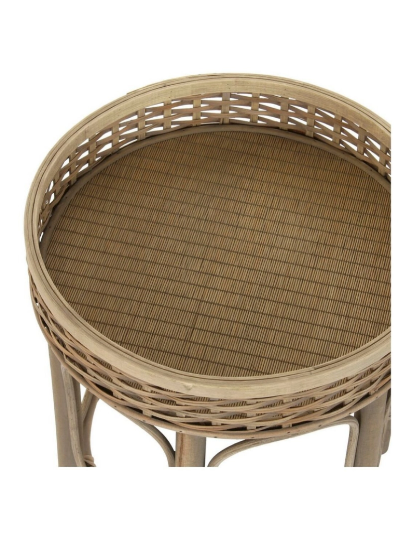 imagem de Mesa de apoio DKD Home Decor 8424001811281 49 x 49 x 55 cm Natural2