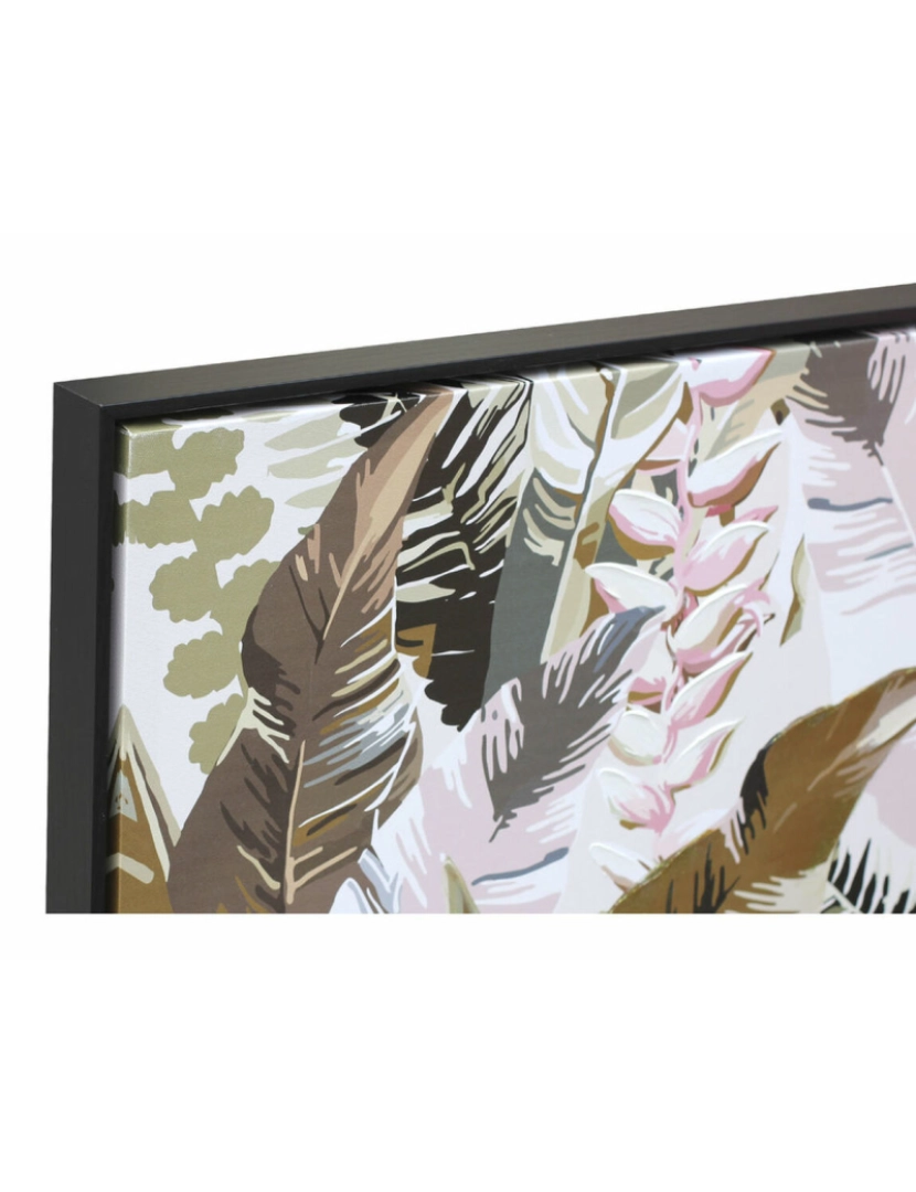 imagem de Pintura DKD Home Decor 82,5 x 4,5 x 82,5 cm Tropical Folha de planta (2 Unidades)2