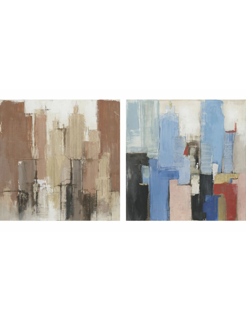 DKD Home Decor - Pintura DKD Home Decor 100 x 2,4 x 100 cm Abstrato Moderno (2 Unidades)