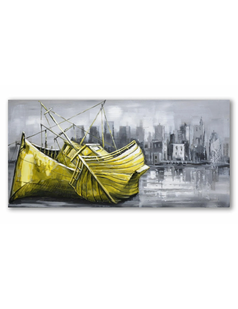 imagem de Pintura DKD Home Decor Cidade 120 x 3 x 60 cm Loft (2 Unidades)2