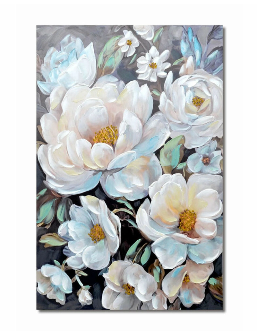 imagem de Pintura DKD Home Decor Bloemen 80 x 3 x 120 cm Romântico (2 Unidades)2