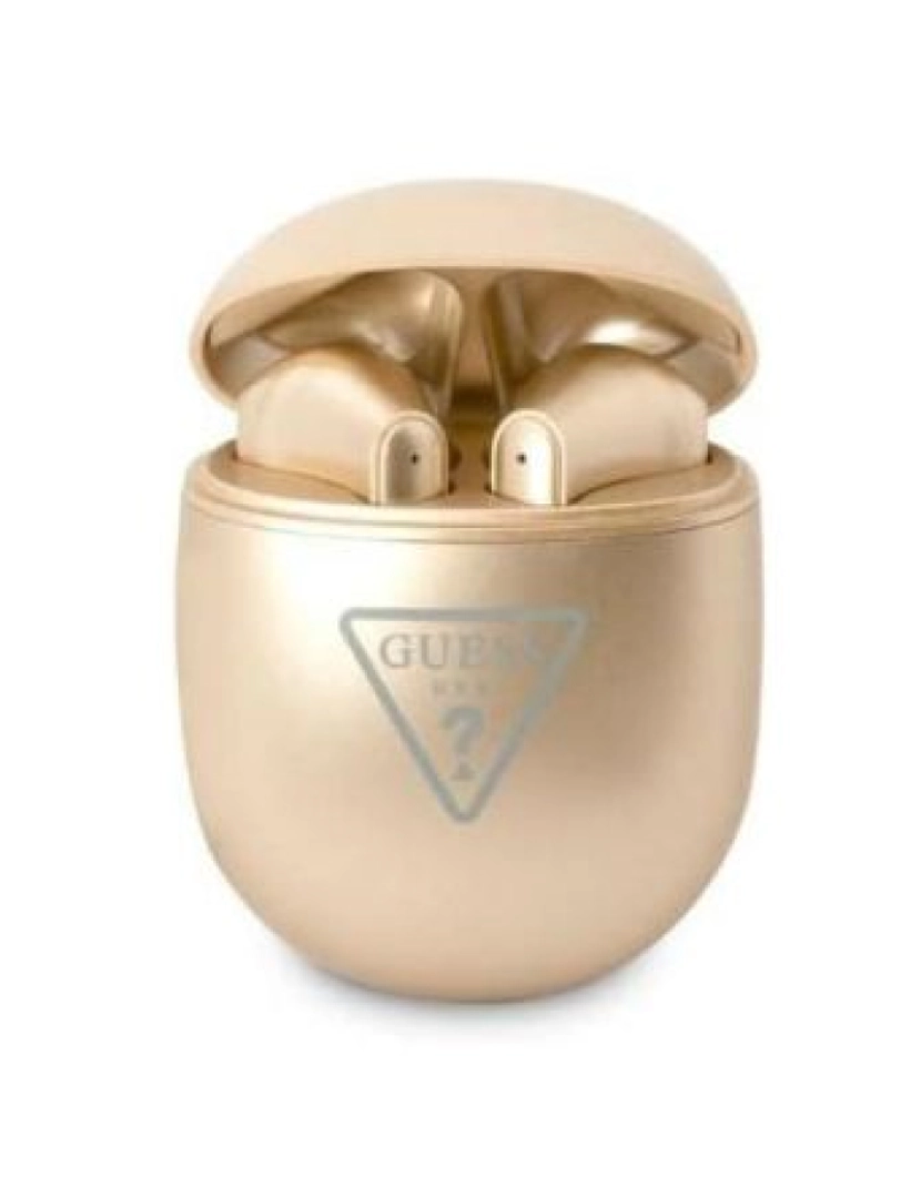 imagem de Auriculares Bluetooth Guess TWS Earbuds Gold Triangle1