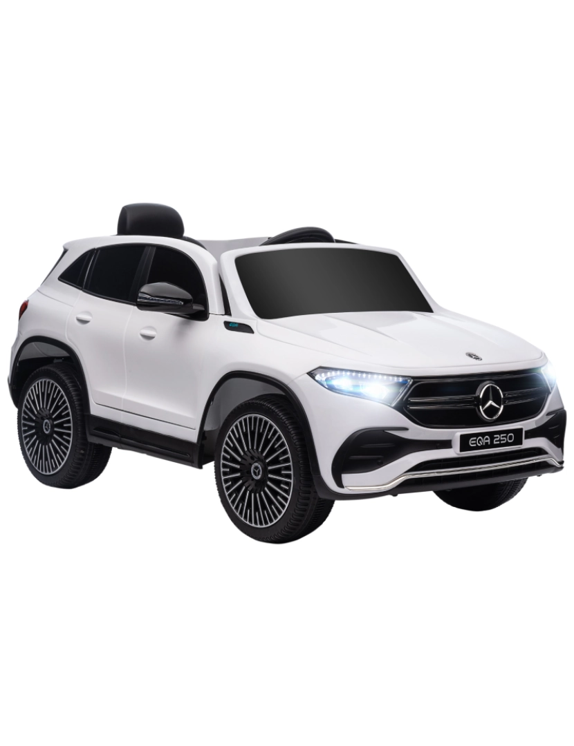 Homcom - Carro Elétrico para Crianças 111,5x69x52,5cm cor branco 370-280V90WT
