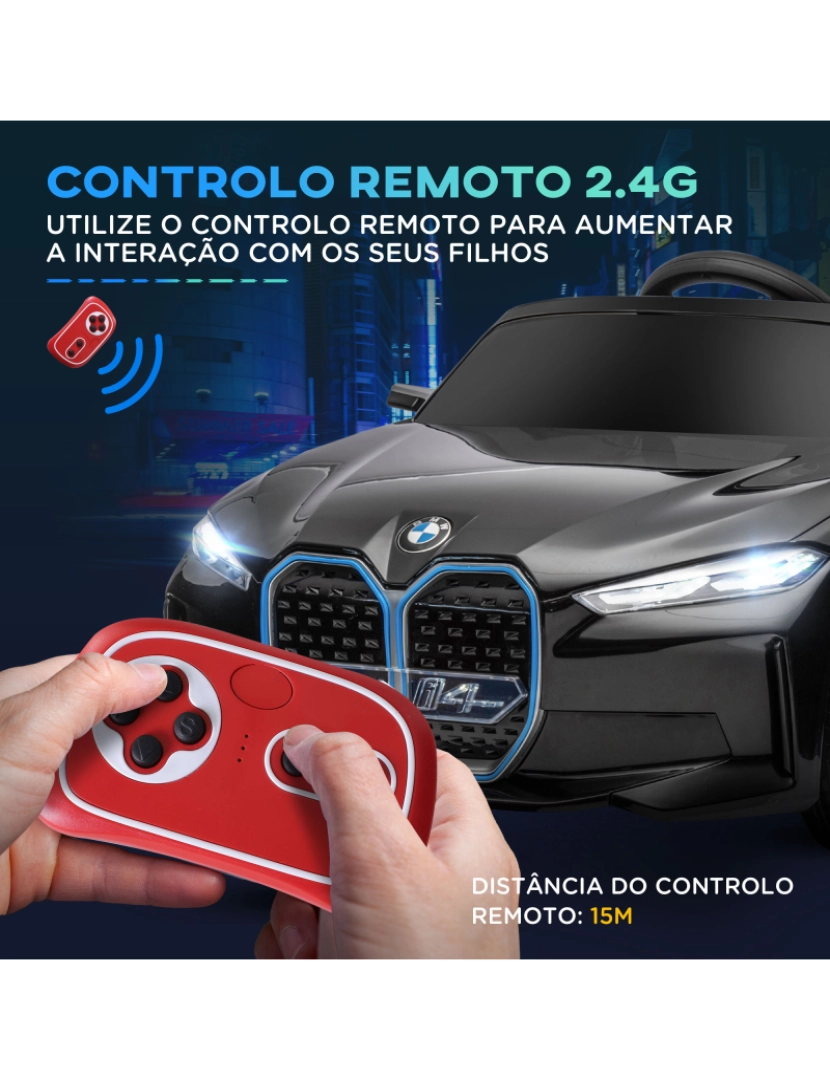 imagem de Carro Elétrico para Crianças 115x67x45cm cor preto 370-294V90BK5